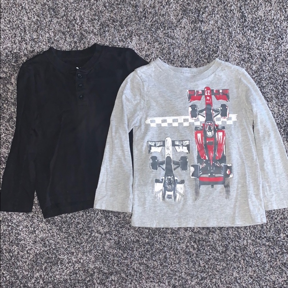 Two boys long sleeve shirts
